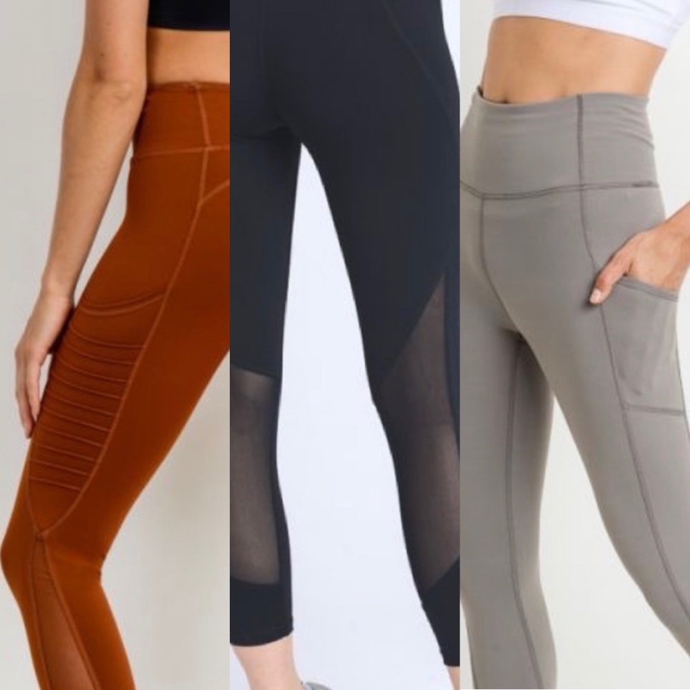 BUNDLE of 3 TUMMY CONTROL High waist compression Capri Legging